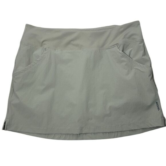 Ascend Women’s Khaki Tan Athletic Nylon Activewear Skort - Picture 2 of 7